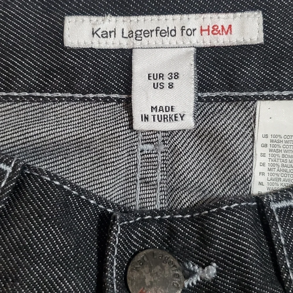 Karl Lagerfeld Dark Gray Straight Jeans. Sz 8 - Picture 2 of 7